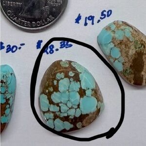 Turquoise and Brown Stone Pendant